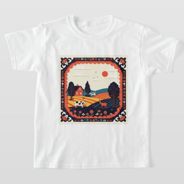 Idyllisk gård t shirt (Laydown)