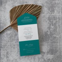 Idyllisk Snyggt Kalligraphy Teal Bröllop