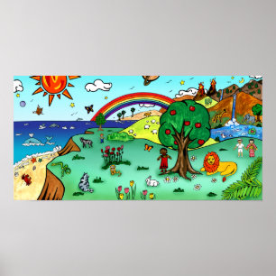 Idylliska barns landskap - Paradise Poster