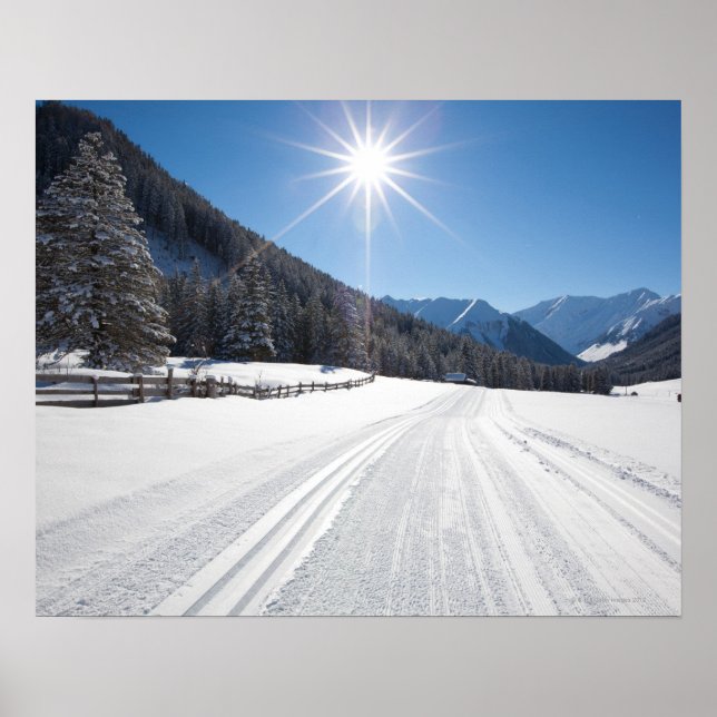 idylliska vinterlandskap i berwanger tal, poster (Framsidan)