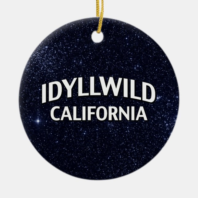 Idyllwild Kalifornien Julgransprydnad Keramik (Framsidan)