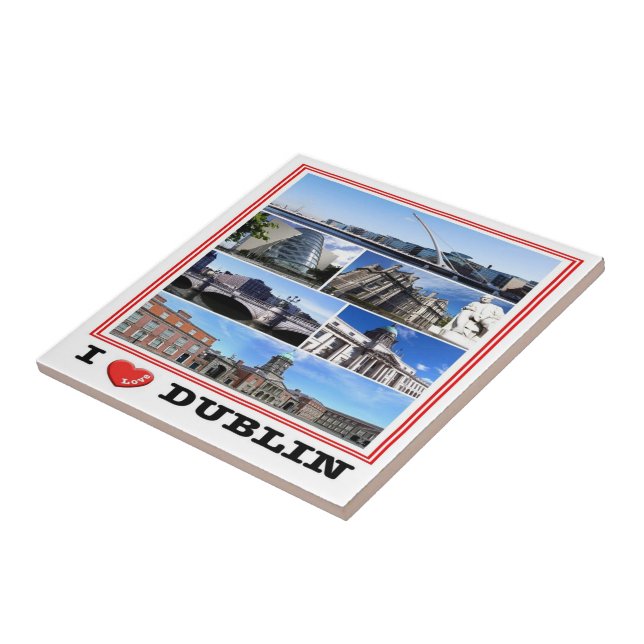 IE009 DUBLIN I Kärlek, Mosaic Ireland Kakelplatta (Sidan)