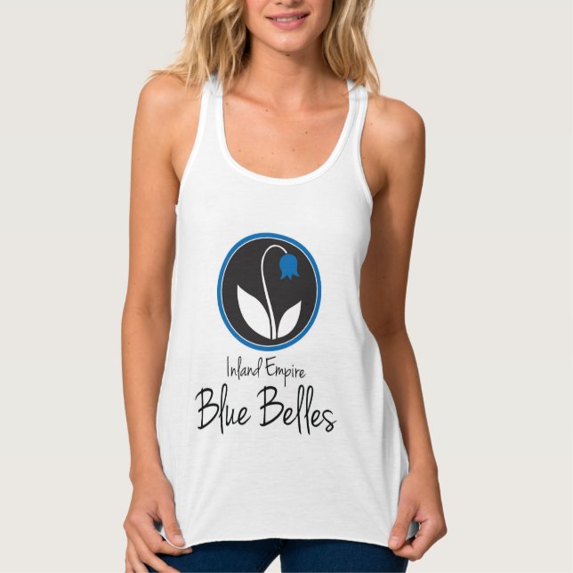 IE Blue Belles tank! Linne Med Racerback (Framsida)
