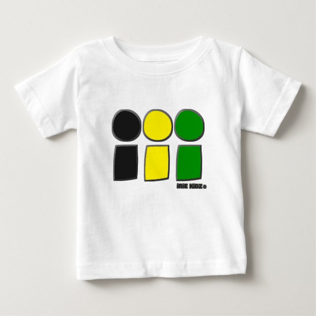 iE KiDZ® 'Jamaica Flagga Färger Baby T-Shirt (Framsida)