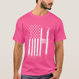 IE United Stater Distress w US Flagga T Shirt
