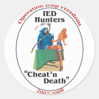 IED Hunters Stickers Runt Klistermärke