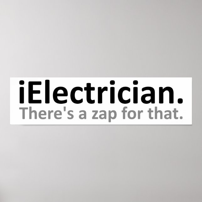 iElectrician Funny Poster (Framsidan)
