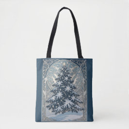 iElegant Christmas Yule Tree Snowflakes and Stars Tygkasse