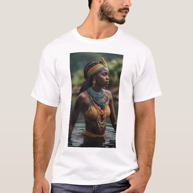 Iemanjá (Yemoja) - Mor i oceanerna T Shirt (Framsida)