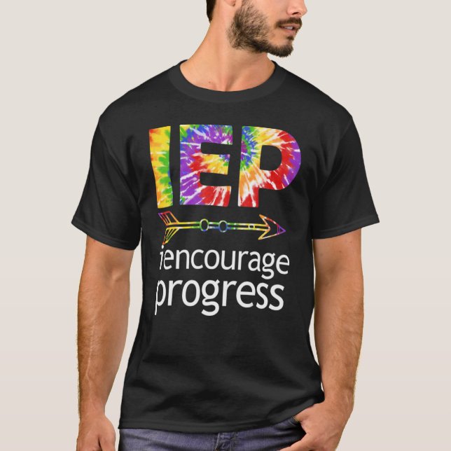 IEP Encourage Progress Special Education School Te T Shirt (Framsida)