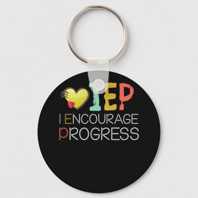 IEP I Uppmuntra Progress Education Lacher Speciell Nyckelring (Framsida)