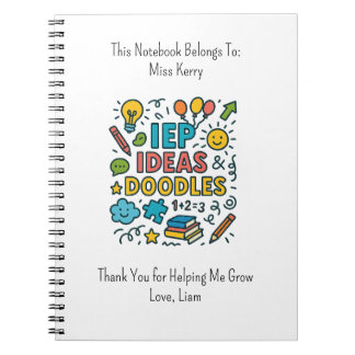 IEP Ideas, Doodles & Snacks | Inclusion Anteckningsbok
