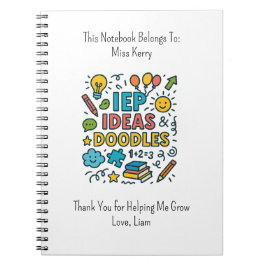 IEP-idéer, klotter & snacks | Inkludering Anteckningsbok