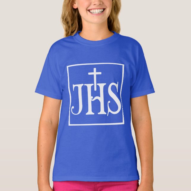 Iesus Hominum Salvator T Shirt (Framsida)