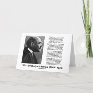 "If—" Dikt by Rudyard Kipling Kort