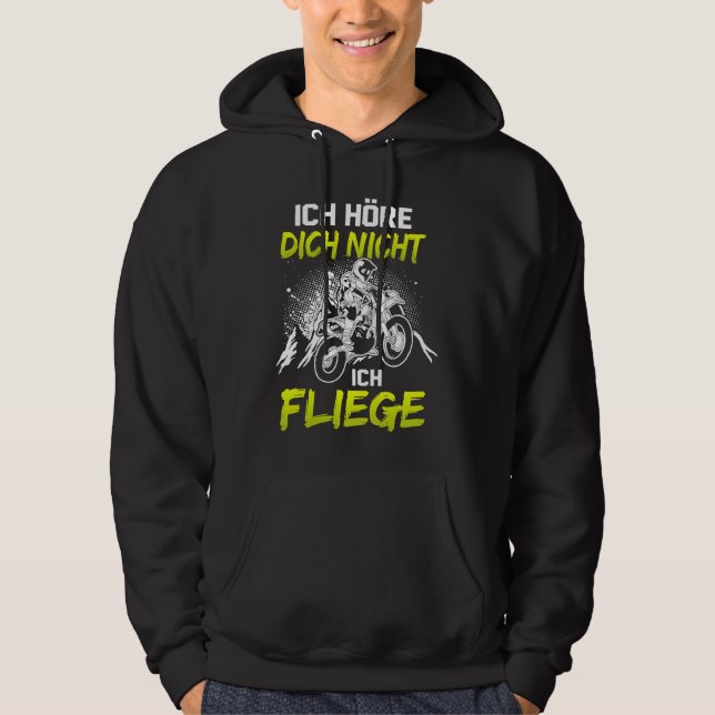 If Dirt Aint Flyin' You Ain't Tryin Dirt Bike Endu Hoodie (Framsida)