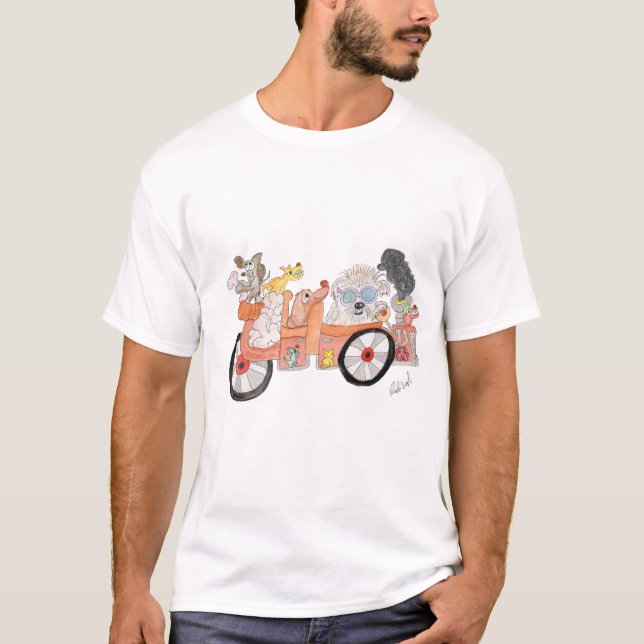 If Dogs Could Drive T Shirt (Framsida)