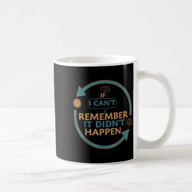 If I Can't Remember It Didn't Happen Funny Quotes  Kaffemugg (Höger)