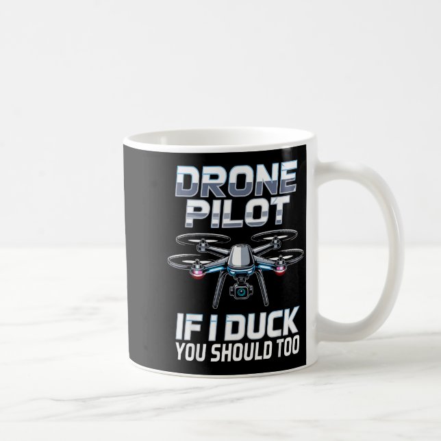 If I Duck Drone Lot Drone Operator Rc Quaopter Fly Kaffemugg (Höger)