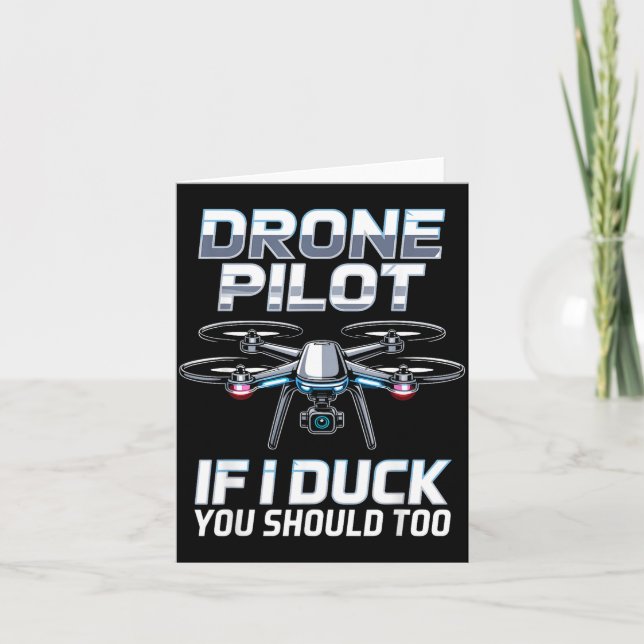 If I Duck Drone Lot Drone Operator Rc Quaopter Fly Kort (Framsida)