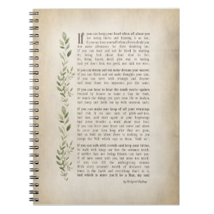 IF, inspirerad dikt av Rudyard Kipling Anteckningsbok