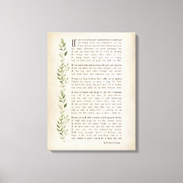 IF, inspirerad dikt av Rudyard Kipling Canvastryck