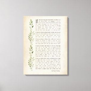 IF, inspirerad dikt av Rudyard Kipling Canvastryck