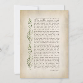 IF, inspirerad dikt av Rudyard Kipling Inbjudningar