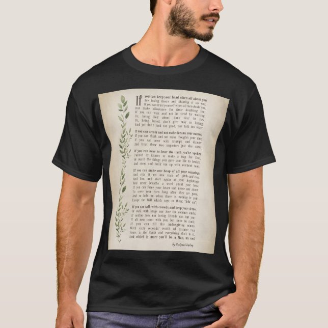 IF, inspirerad dikt av Rudyard Kipling T Shirt (Framsida)