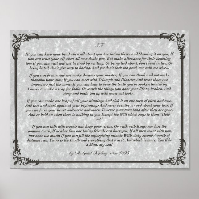 IF Inspiring Dikt for Young Manar by Rudyard Kipli Poster (Framsidan)