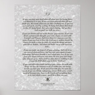 IF Inspiring Dikt for Young Manar by Rudyard Kipli Poster