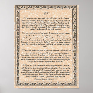 IF Inspiring Dikt for Young Manar by Rudyard Kipli Poster