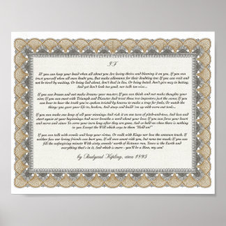 IF Inspiring Dikt for Young Manar by Rudyard Kipli Poster