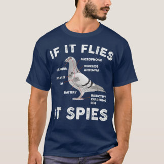 If It Flies It Spies Pigeon Anatomy Bird Arenx27t T Shirt