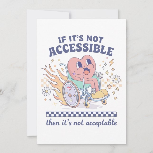If it’s not accessible then it’s not acceptable inbjudningar (Framsida)