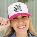 If my Mouth Doesn't say it funny sarcastic Keps<br><div class="desc">Diseño lindo con frase sarcastica para mujeres con la frase "IF MY MOUTH DOESN'T SAY IT MY FACE DEFINITELY WILL" ideal para regalar en cualquier ocasion a esa persona amante de las frases sarcasticas y divertidas. No lo piense y regale o regalese esta linda playera con frase sarcastica para mujeres...</div>