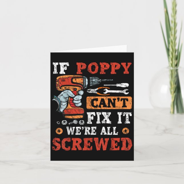 If Ppy Can't Fix It We're All Screwed Father's Day Kort (Framsida)