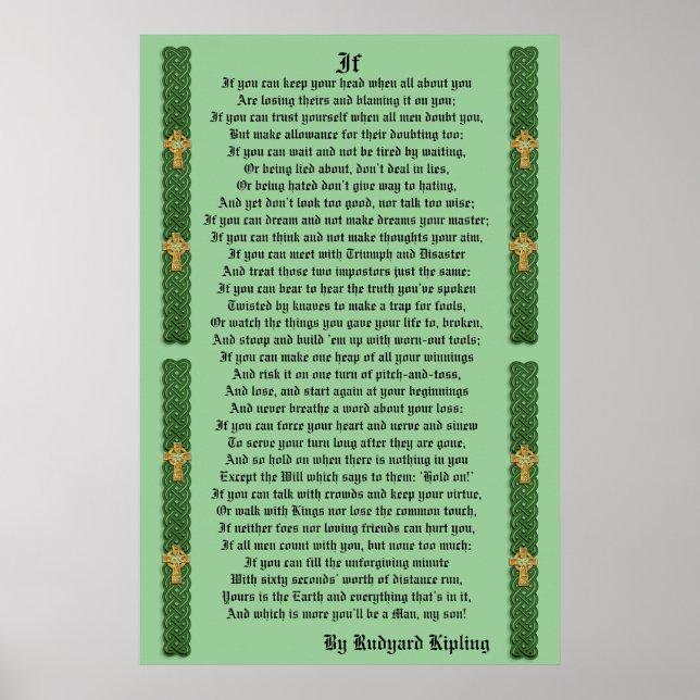 "IF"-pros av Rudyard Kipling Poster (Framsidan)