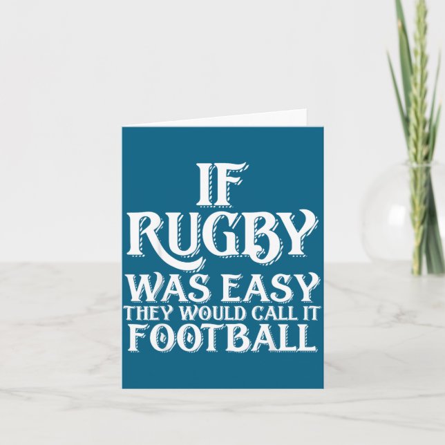 If Rugby Was Easy They Would Call It Football Funn Kort (Framsida)