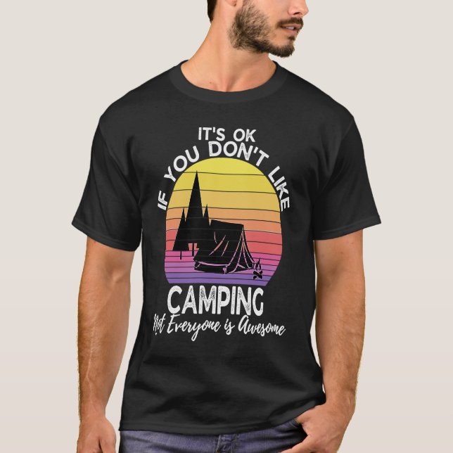 If You Don't Like Camping Camper  Retro Camping T Shirt (Framsida)