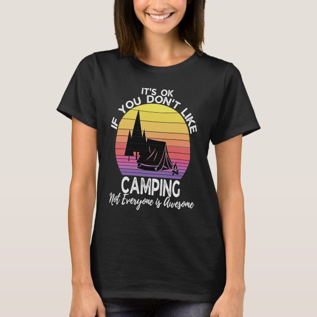 If You Don't Like Camping Camper  Retro Camping T Shirt (Framsida)