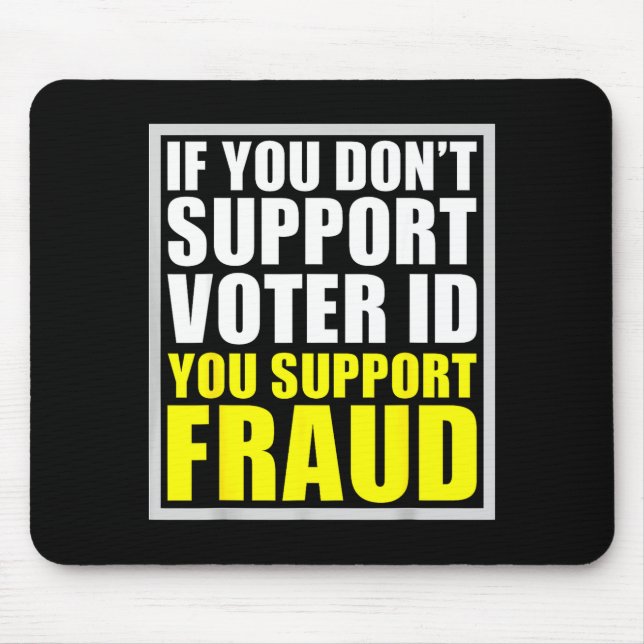 If You Don't Suprt Voter Id You Suprt F.raud  Musmatta (Framsidan)