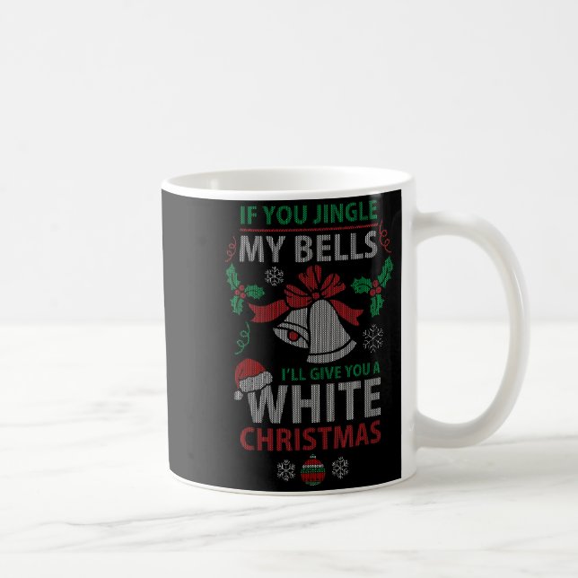 If You Jingle Me Bells White Christmas  Kaffemugg (Höger)