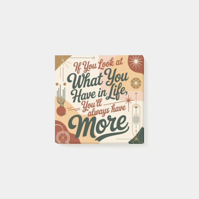 If You Look At What You Have In Life Post-it Block (Framsida)