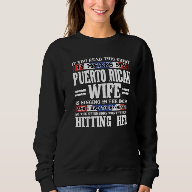 if you read Puerto rican wife Puerto rico Puerto r T Shirt (Framsida)