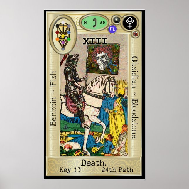 Ifdawn Deepdröm Tarot Nyckel 13 ~ Död Poster (Framsidan)