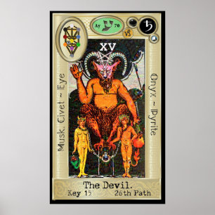 Ifdawn Deepdröm Tarot Nyckel 15 ~ Djävulen Poster