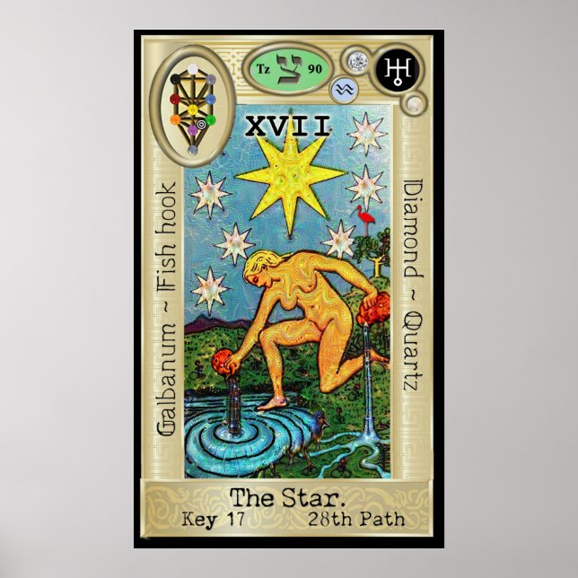Ifdawn Deepdröm Tarot Nyckel 17 ~ Stjärnet Poster (Framsidan)