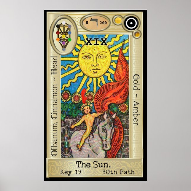 Ifdawn Deepdröm Tarot Nyckel 19 ~ Sol Poster (Framsidan)