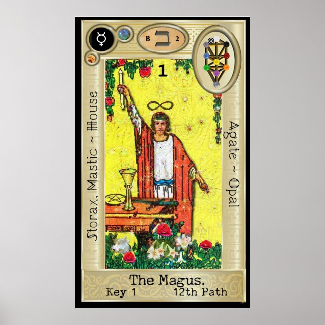 Ifdawn Deepdröm Tarot Nyckel 1 ~ Magus Poster (Framsidan)